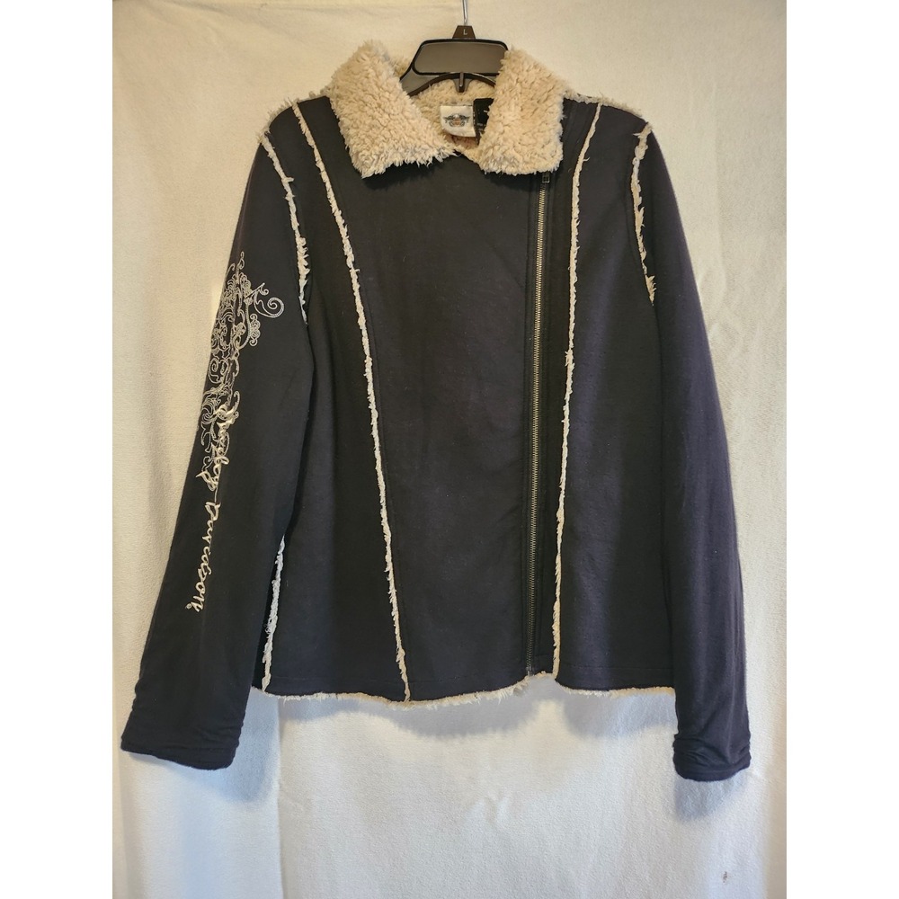 Harley-Davidson,Black Sherpa-Lined,Moto Jacket,Women's,Extra Large,Used